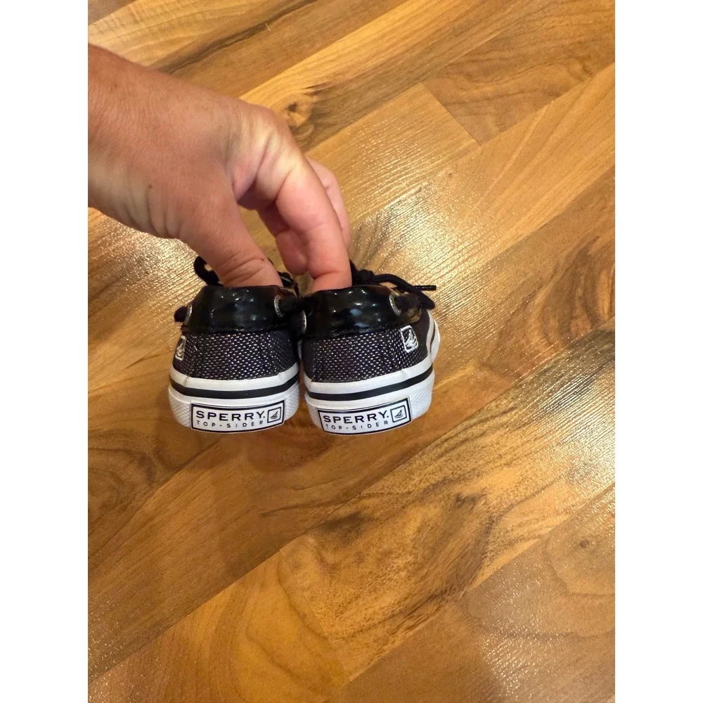 Sperry Top-Sider Kids Boat Shoes Black Sparkle Pink Zebra Toddler Size‎ 5 walker